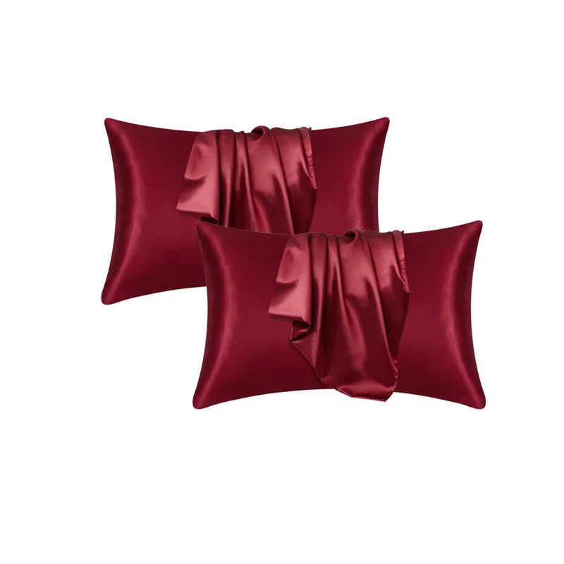 Pillowcase Silk Pillow Cover Silky Satin 1pc