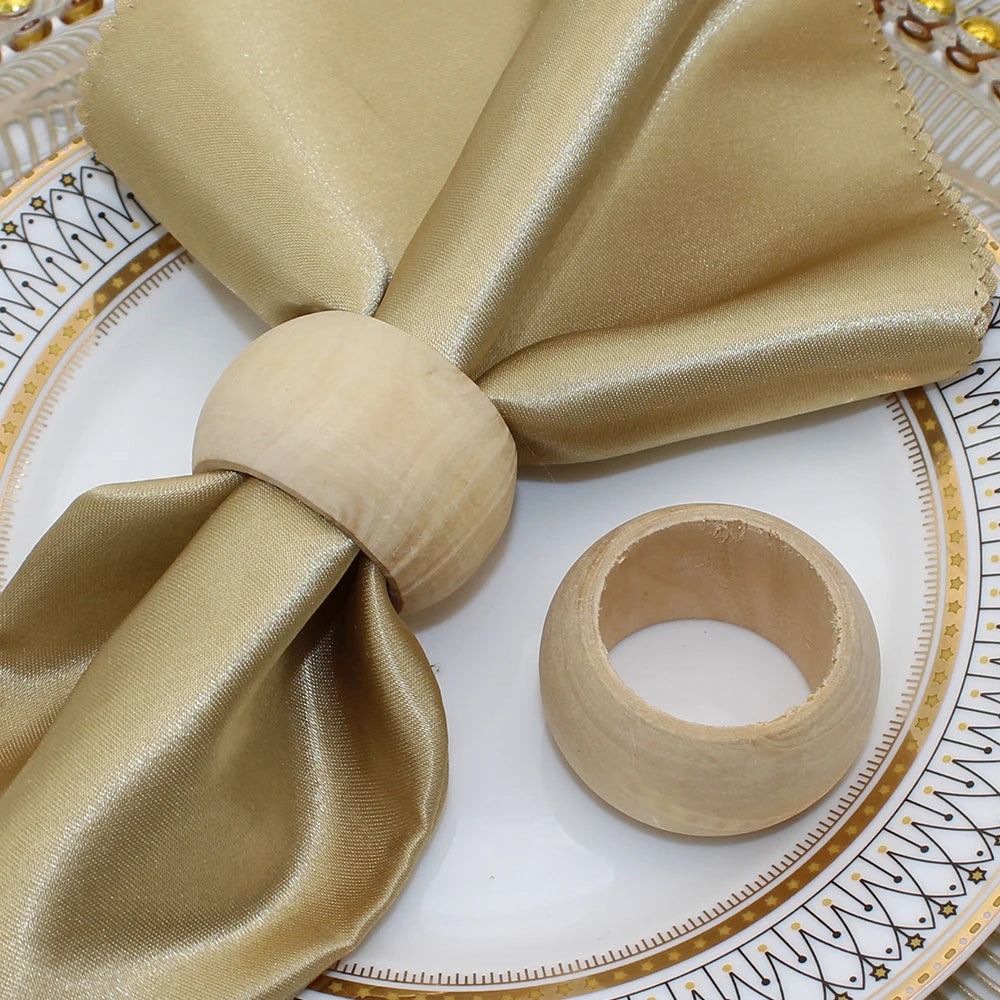 8Pcs Wood Napkin Rings Handmade Wooden