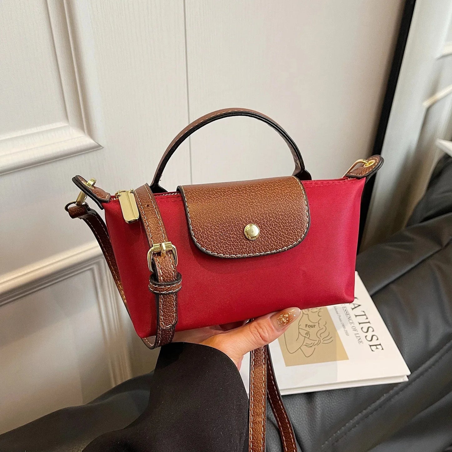 Retro Fashion Nylon Dumpling Bag