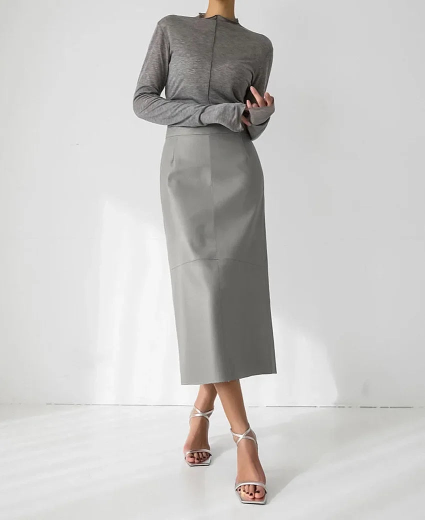 Sexy High-waisted Bodycon Leather
