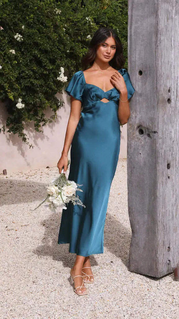 New Women's Elegant and Sexy Satin Slimming dress