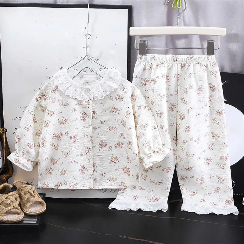 Girls Kids Home Clothes Set New Loose