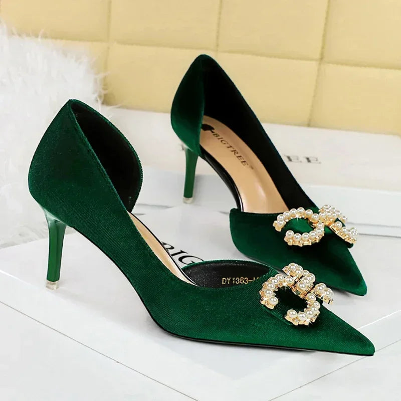 Women 7cm Thin High Heels