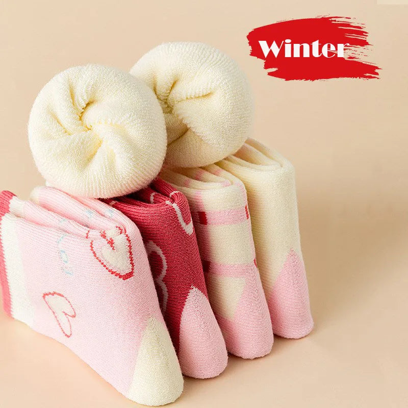 Girls Winter Socks 5 Pairs