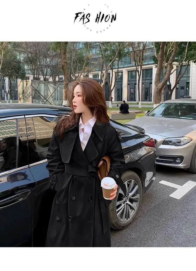 Loose Trench Coat Midi Length
