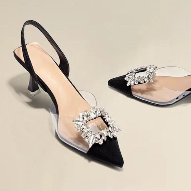 Spring and Autumn Fashion Color Pointed Toe Women's High Heels