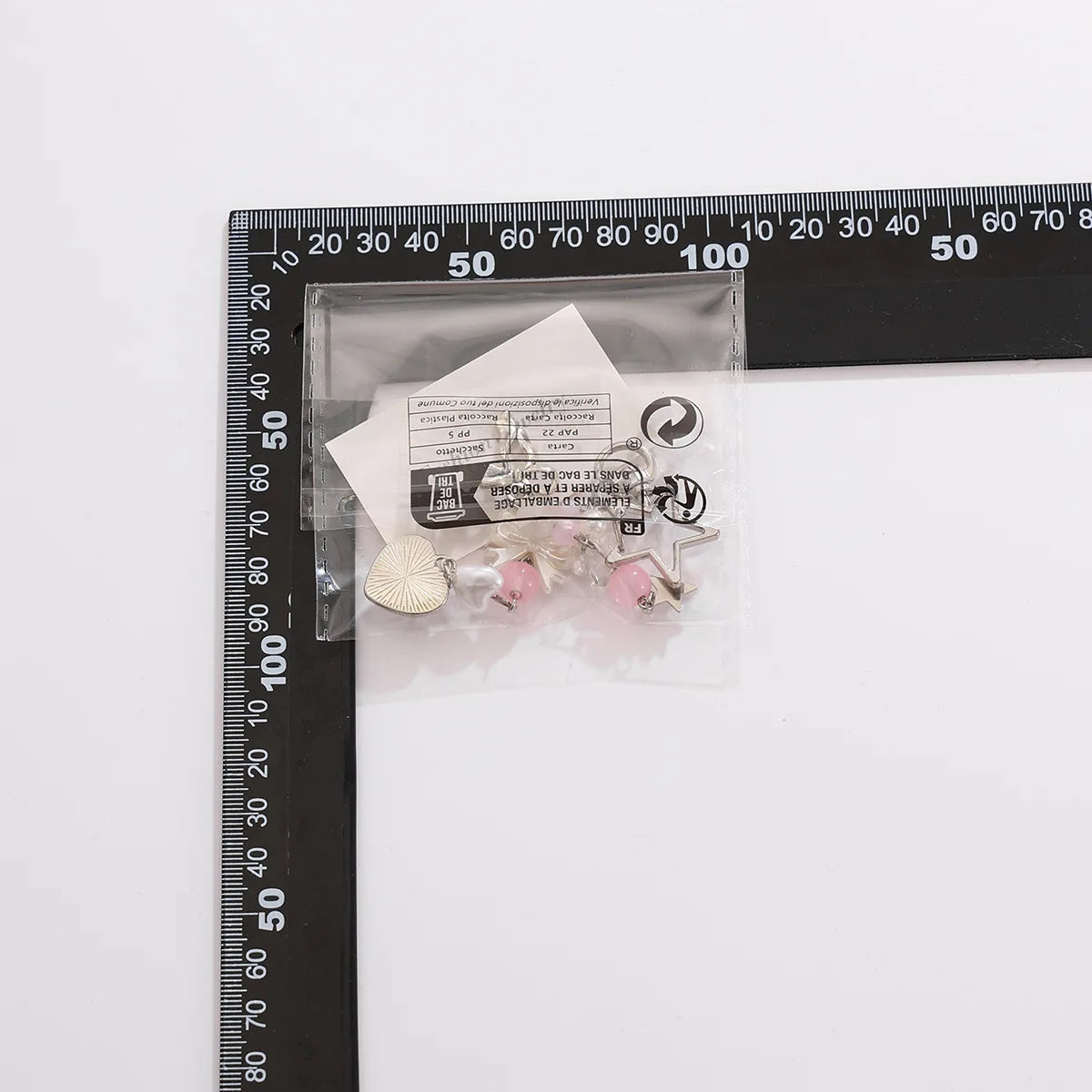 Y2K Fashion Flower Star Love Bow Strawberry Pendant Acrylic Keychain