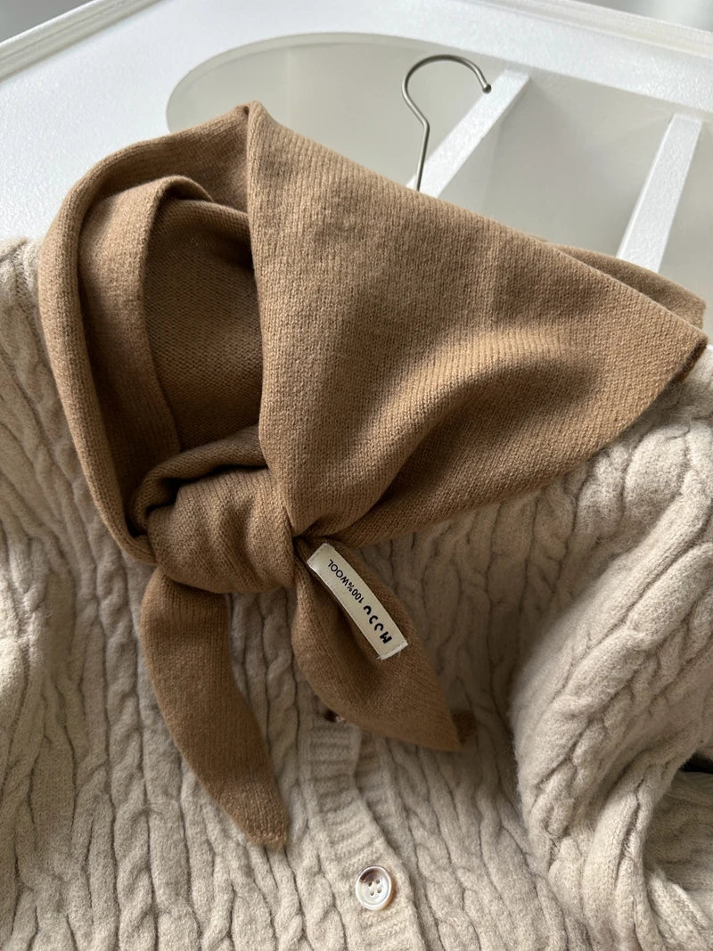 wool cashmere triangle scarf