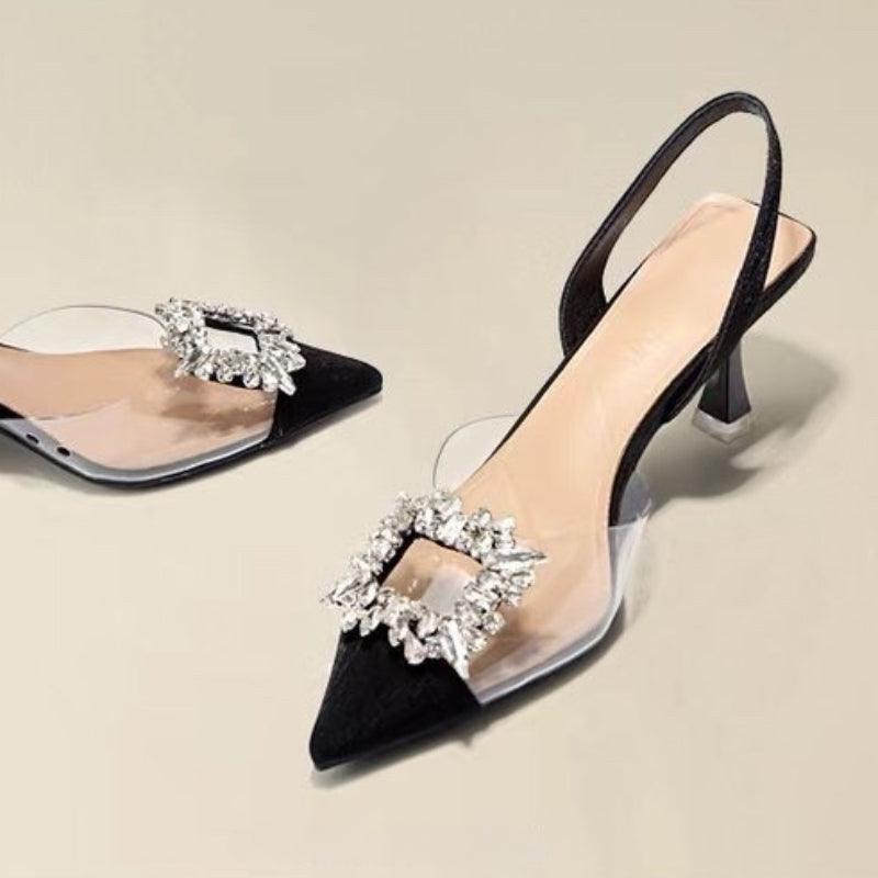 Spring and Autumn Fashion Color Pointed Toe Women's High Heels
