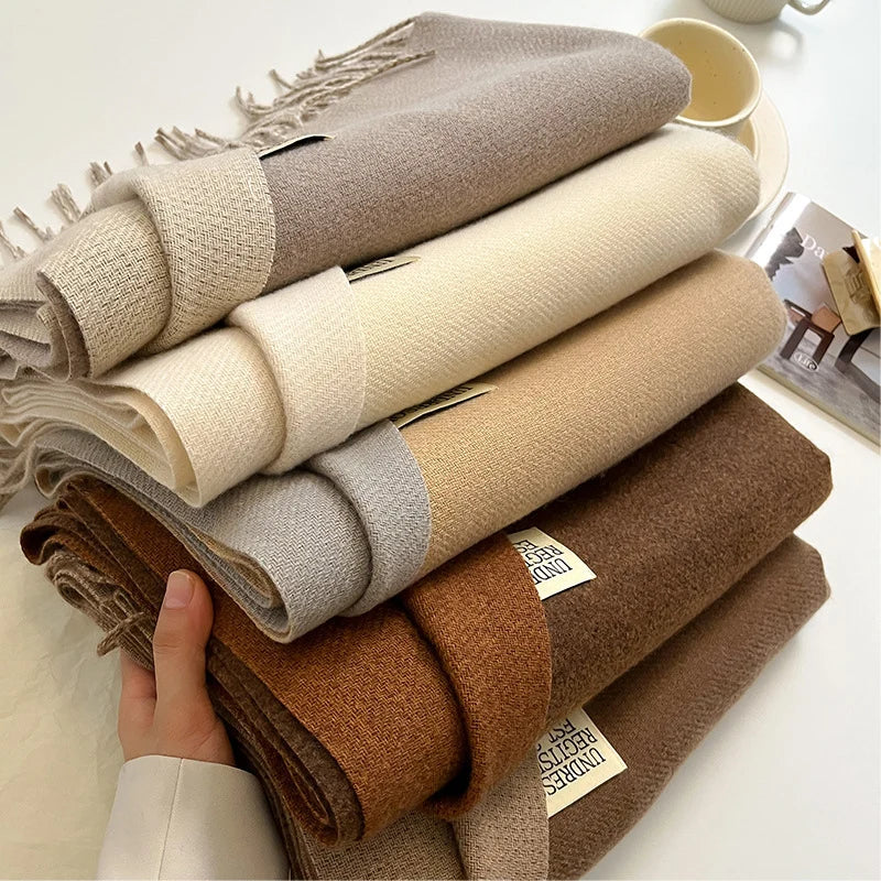 Solid Cashmere Warm Scarf