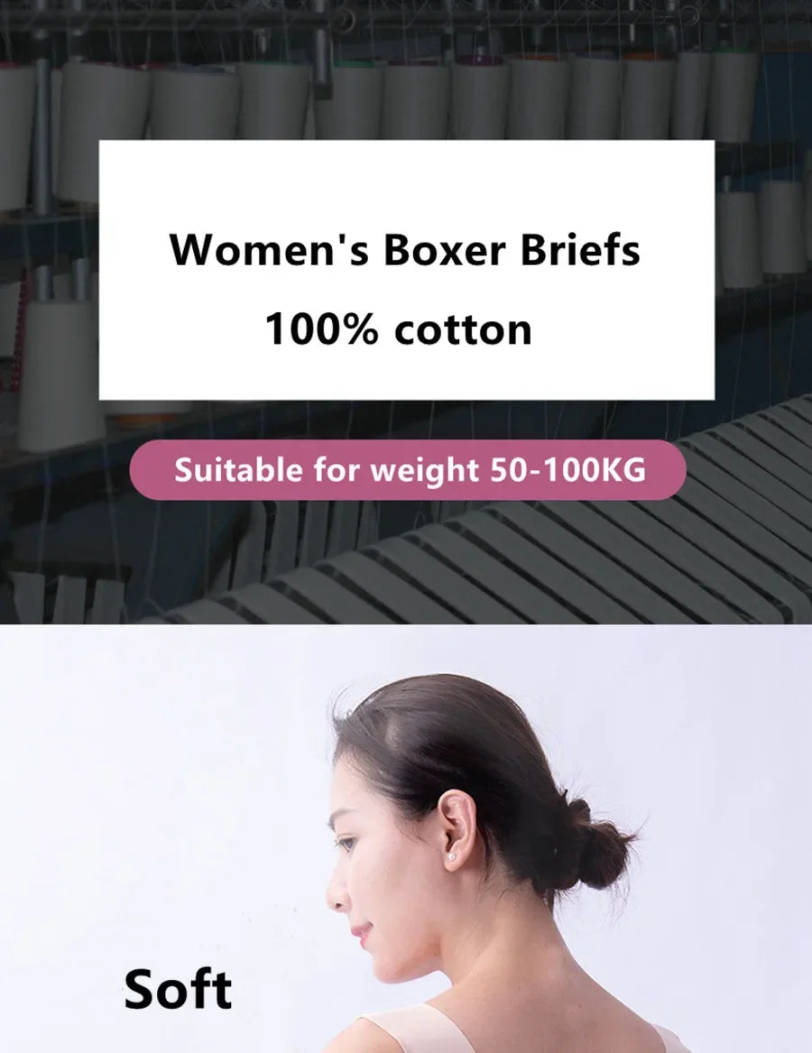 6ps/lot large size Boxer women cotton