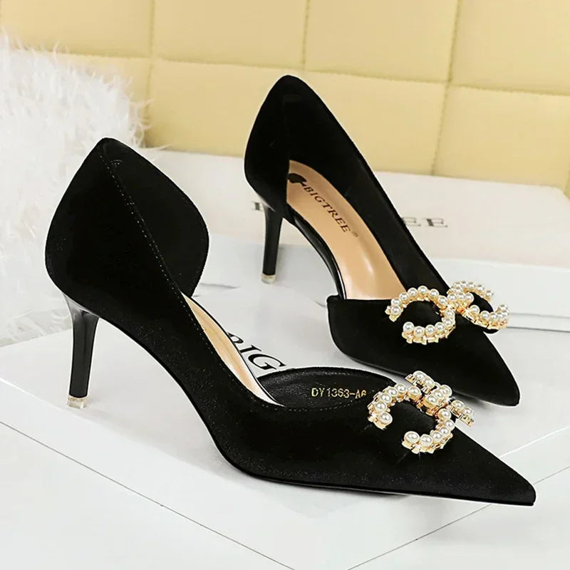 Women 7cm Thin High Heels