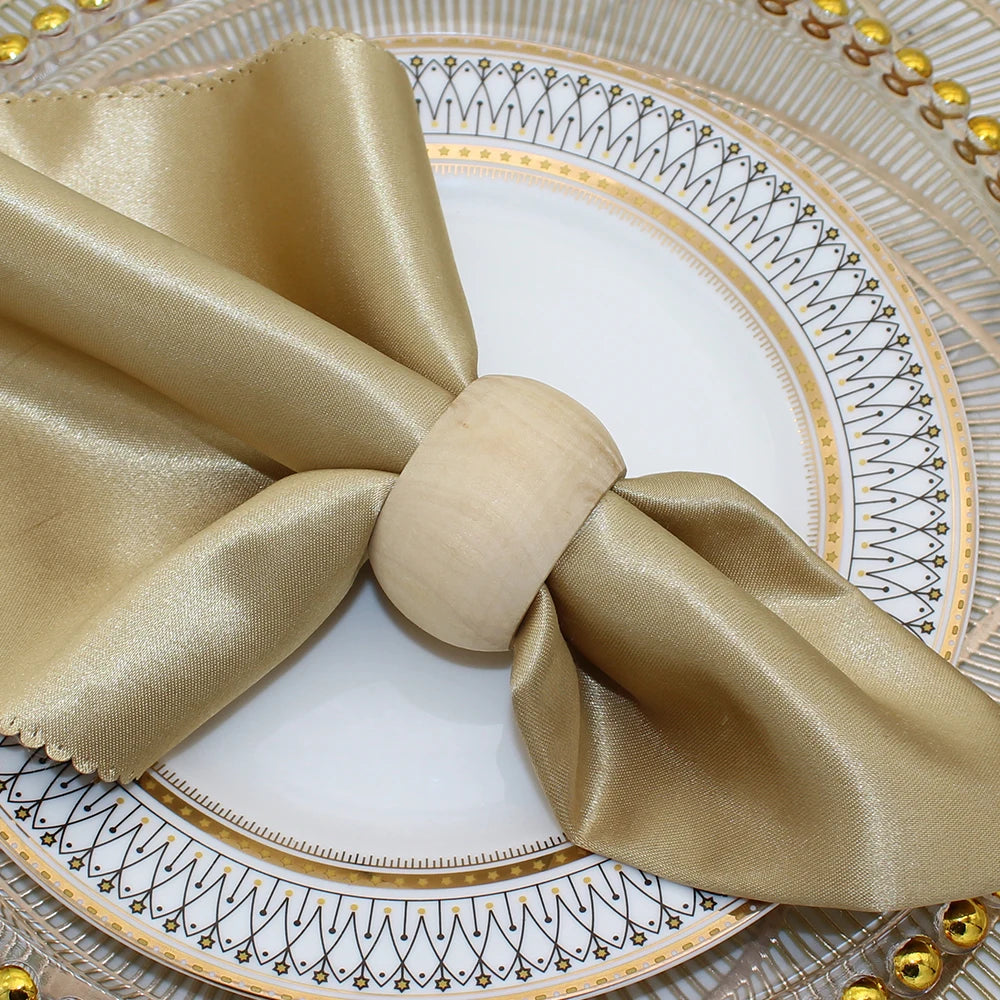 8Pcs Wood Napkin Rings Handmade Wooden