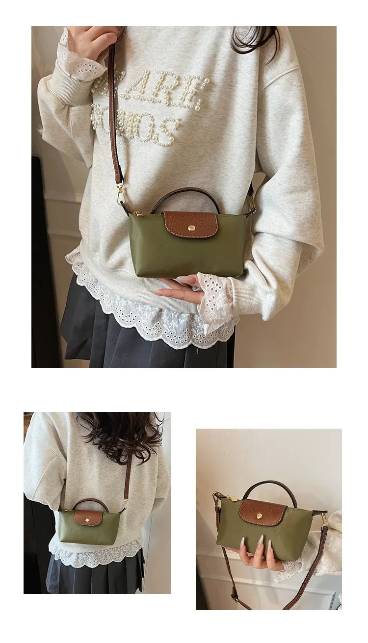 Retro Fashion Nylon Dumpling Bag