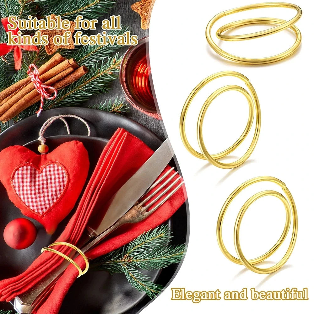 Exquisite Gold Napkin Ring Metal Napkin Rings