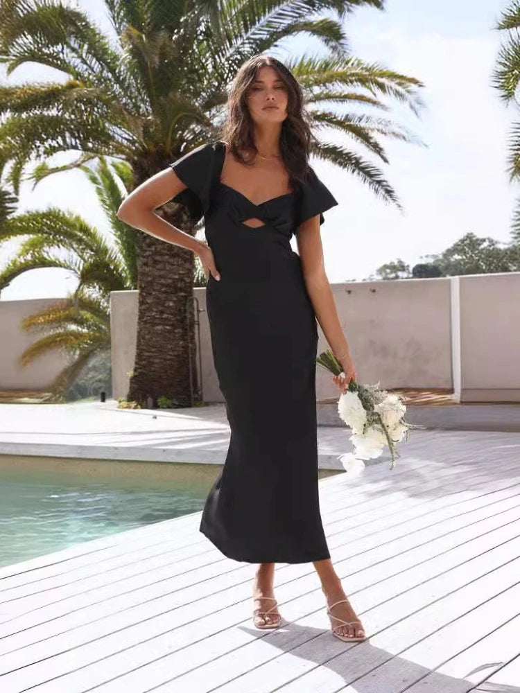 New Women's Elegant and Sexy Satin Slimming dress