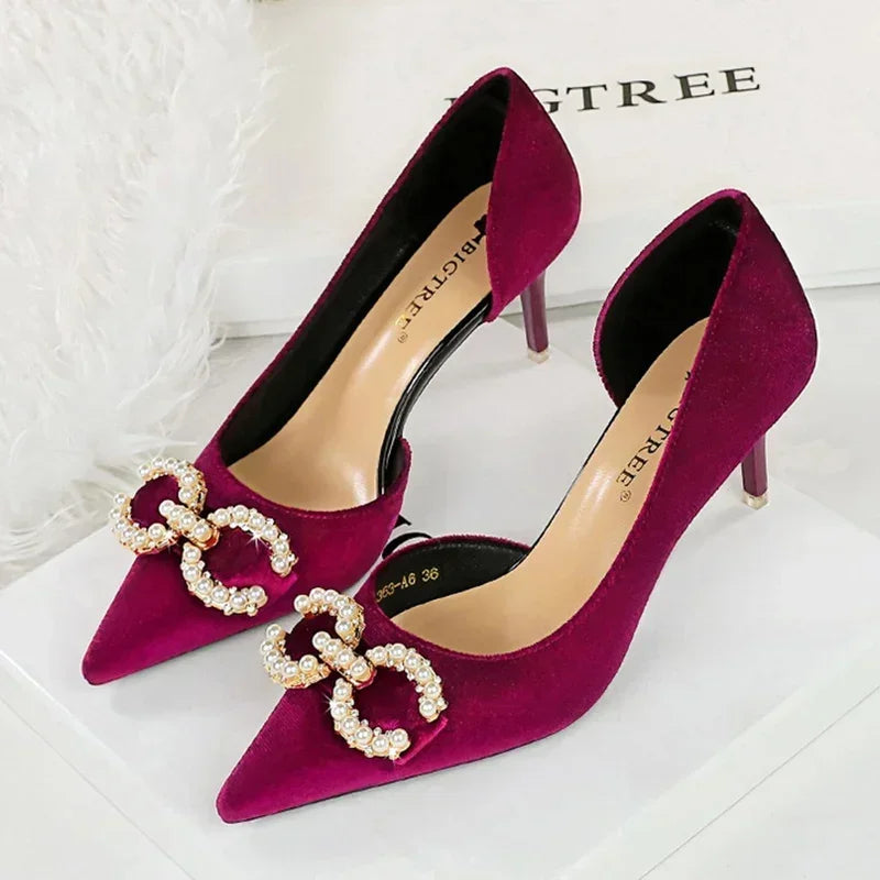 Women 7cm Thin High Heels