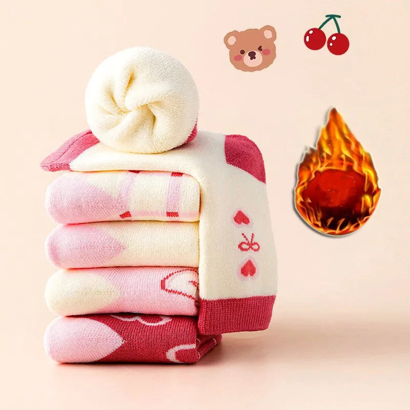 Girls Winter Socks 5 Pairs