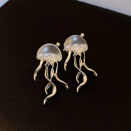Women Floating Jellyfish Earrings