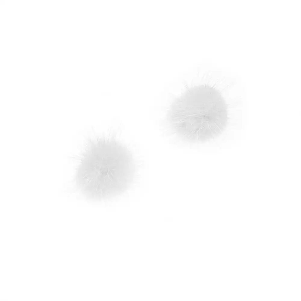 Women's Earrings Fashion Furry Fluffy Ball Stud Earrings Girls
