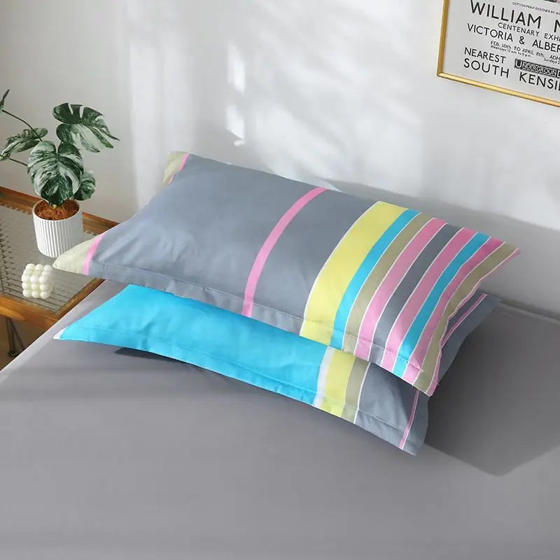 Pillowcase Adult Pair of Simple Thickened Student Dormitory Sprinkle Shop Apartment All Year Round Pillow Cover 2 2xpillowcases