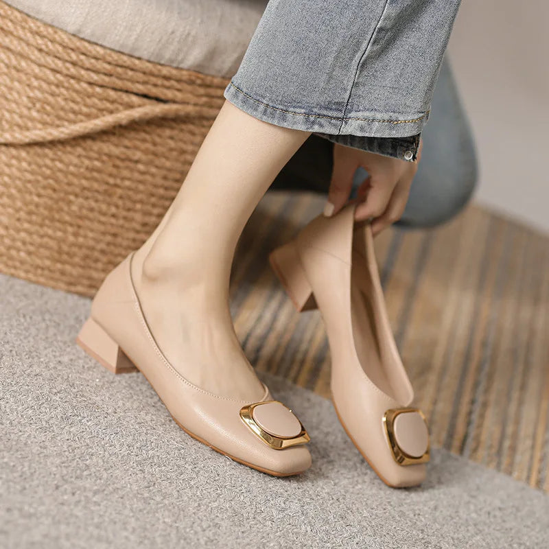 Woman Elegant Square Toe