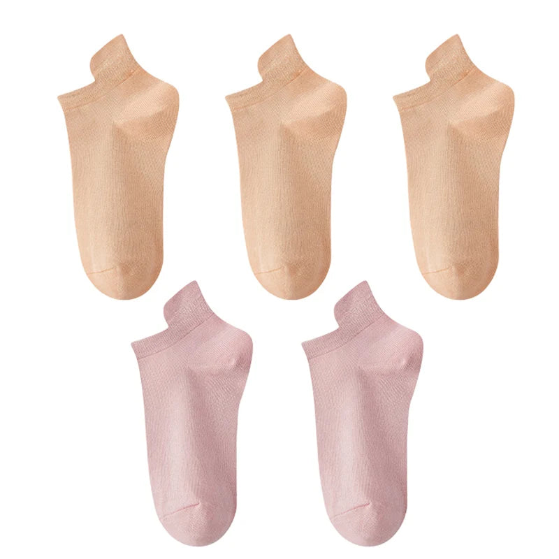 10pieces=5 Pairs Women Socks Casual Breathable High Quality Ankle Sock
