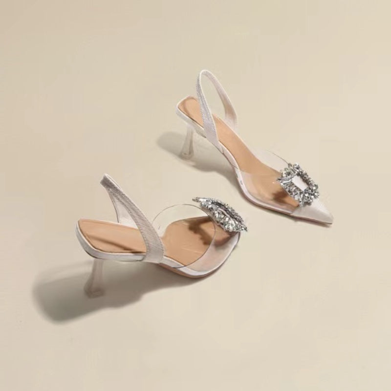 Spring and Autumn Fashion Color Pointed Toe Women's High Heels