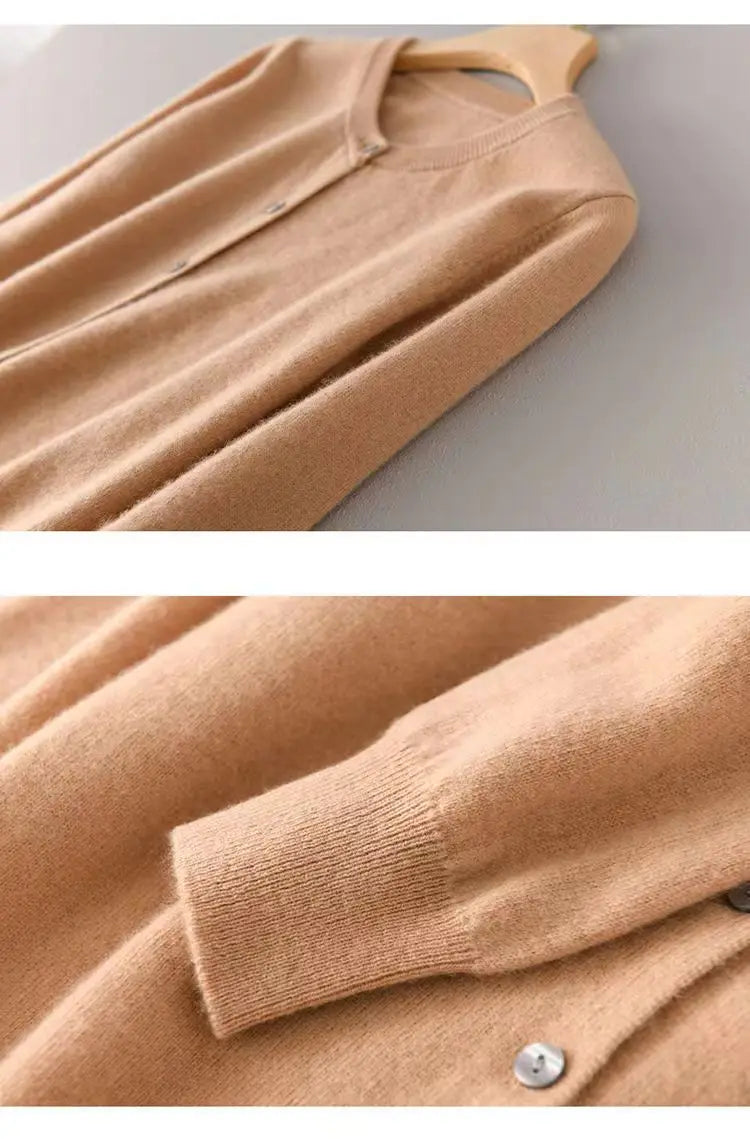women's Cashmere Sweater O-Collar Long sleeve