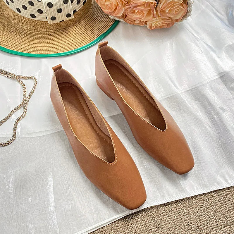 Woman Elegant Summer French Square Toe