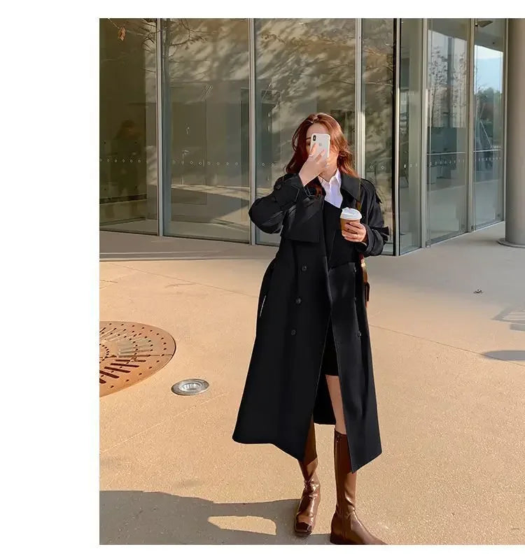 Loose Trench Coat Midi Length