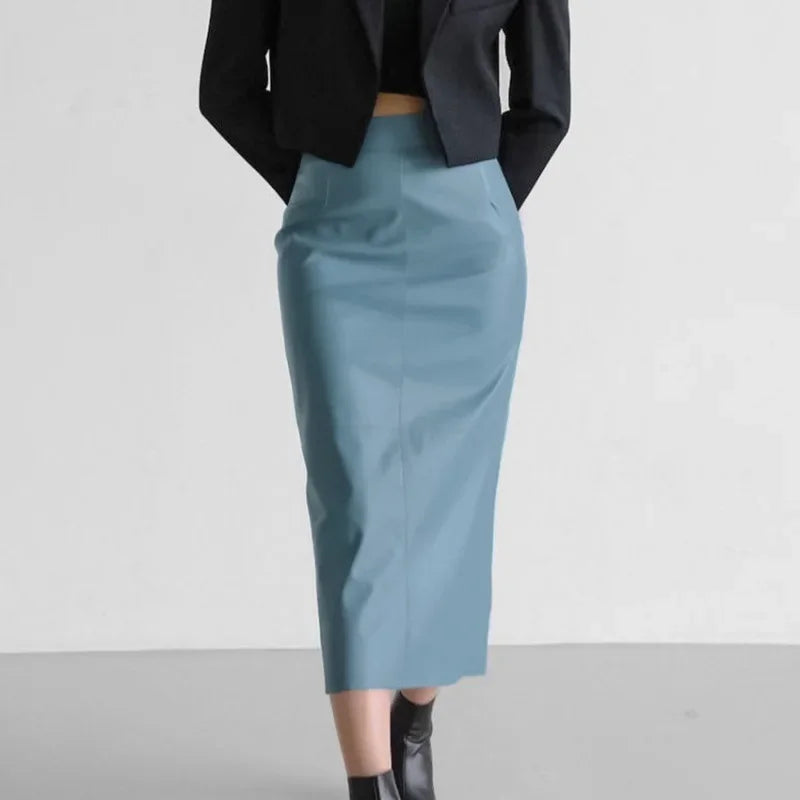 Sexy High-waisted Bodycon Leather