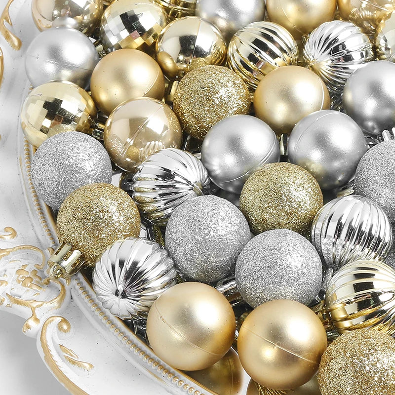 24/36Pcs/Box Christmas Ball Decoration Xmas Tree Pendent Ornaments for Home Decor Navidad New Year 2026 Party Supplies Accessory