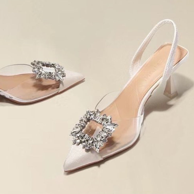 Spring and Autumn Fashion Color Pointed Toe Women's High Heels