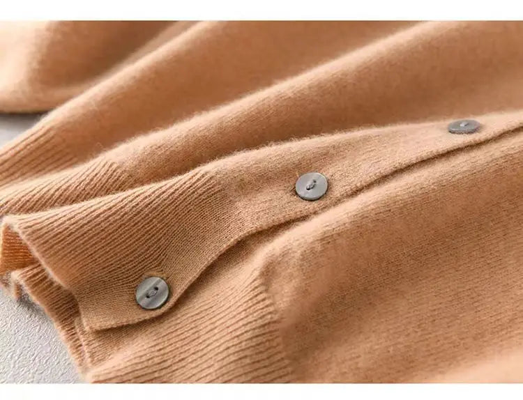 women's Cashmere Sweater O-Collar Long sleeve