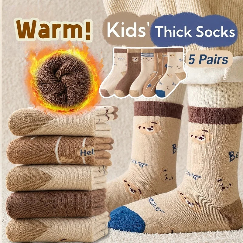 Girls Winter Socks 5 Pairs