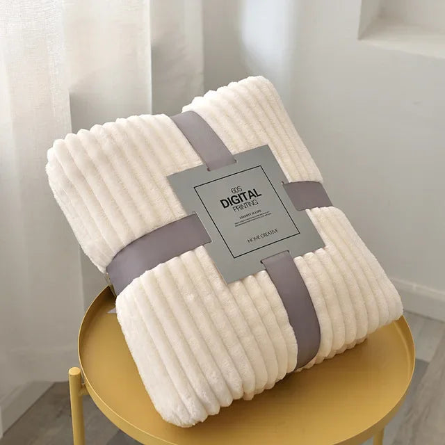 Striped Flannel Blankets For Beds Blanket
