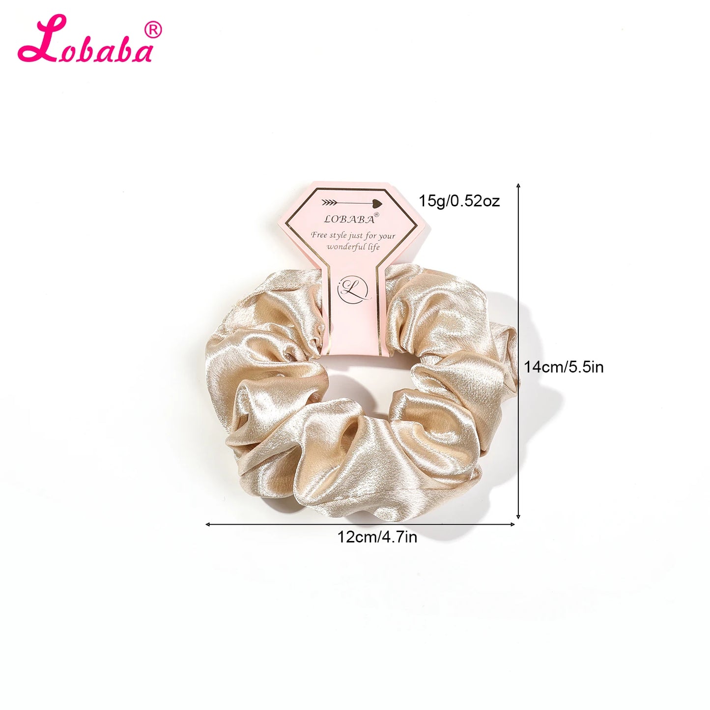 6 Pcs Pink Satin Bridesmaid Scrunchies Bachelorette Hair Ties