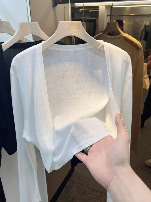 Short Ice Silk Knitted