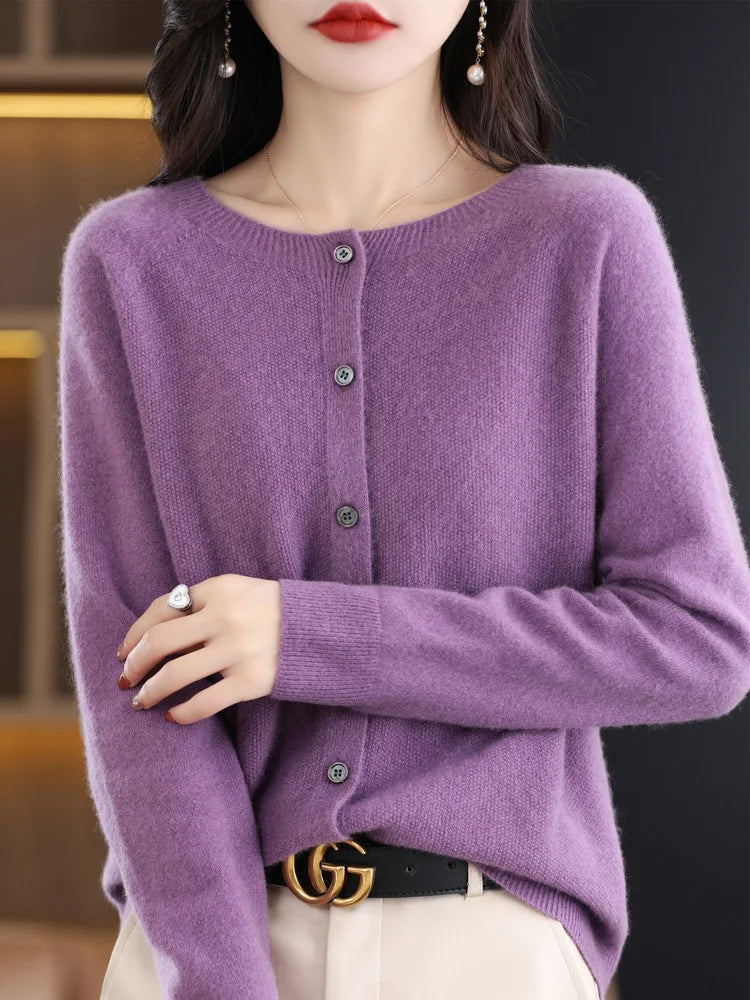 Women Cashmere Sweater 100% Merino Wool