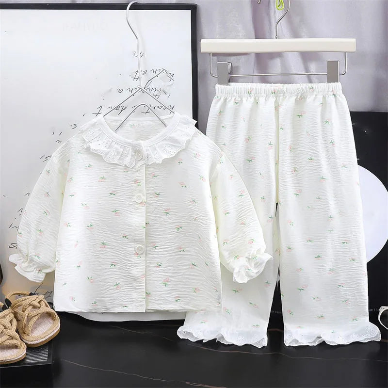 Girls Kids Home Clothes Set New Loose