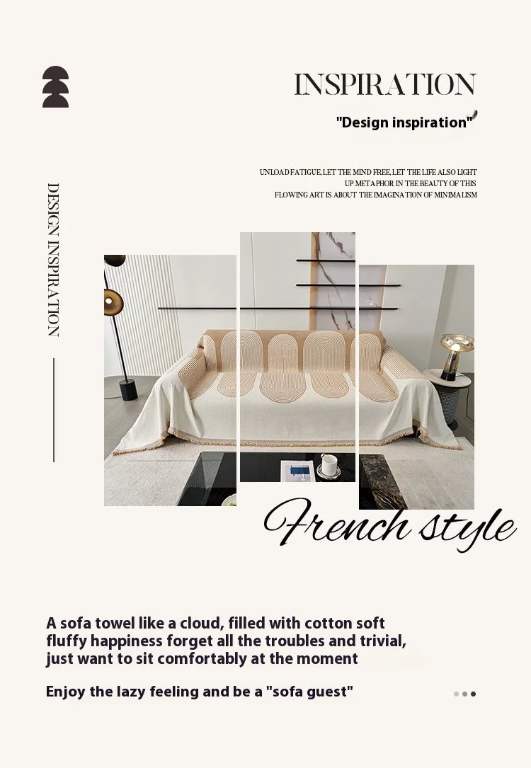 Nordic Chenille Sofa Cover Tassel Lace Blanket Cover For Sofa Full Cover L Shape Cover Sofa 3 Pcs 2 Seater