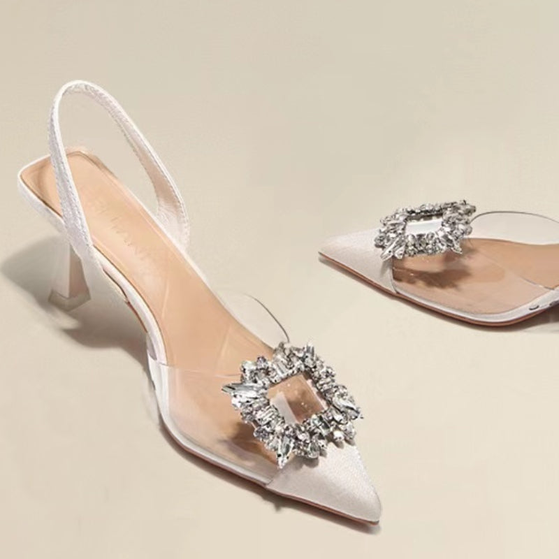 Spring and Autumn Fashion Color Pointed Toe Women's High Heels