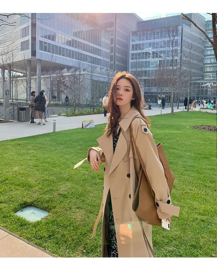Loose Trench Coat Midi Length