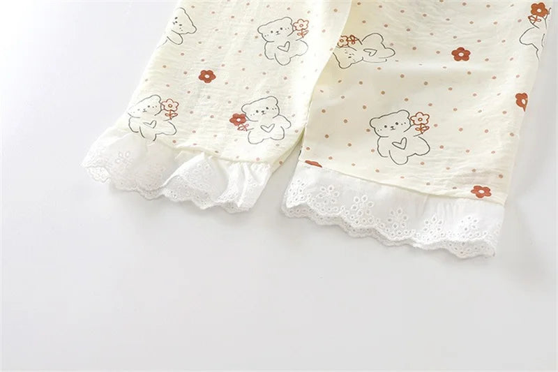 Girls Kids Home Clothes Set New Loose