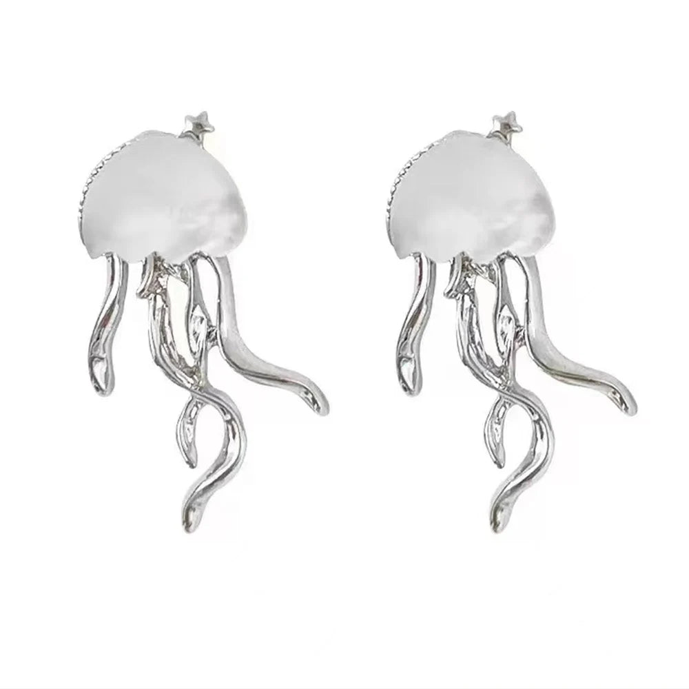 Women Floating Jellyfish Earrings