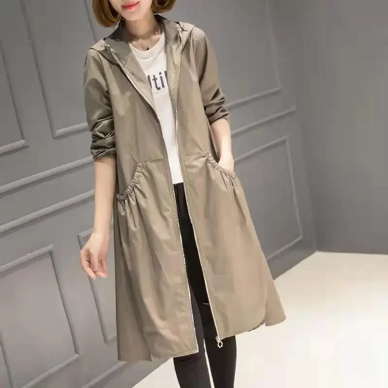 Korean Fashion Coats Thin and Light Windbreaker Women's Clothing