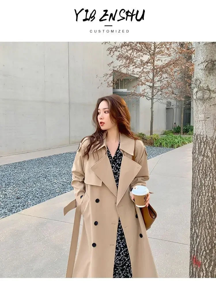 Loose Trench Coat Midi Length
