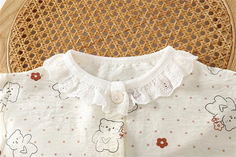 Girls Kids Home Clothes Set New Loose