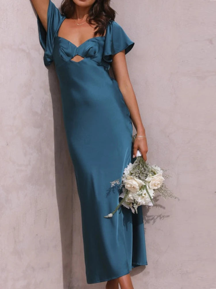 New Women's Elegant and Sexy Satin Slimming dress